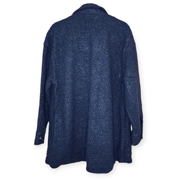 NWT City Chic CCX Teddy Shacket Steel Blue Size 14 - Picture 11 of 12